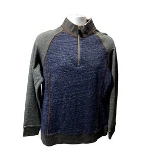 Robert Graham Mens Sweater Sz-Small Blue Gray 1/4 Zip Up Jacket Classic Fit